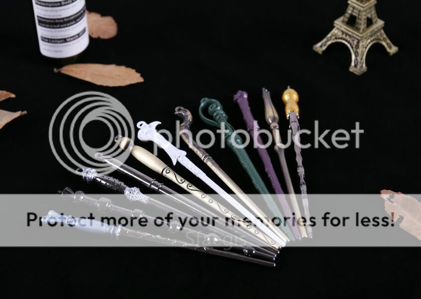 11pcs Harry Potter Magic Stick Wands Key Ring Hermione Malfoy Box
